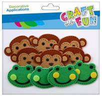 Opakowanie Żaba i małpa filcowa samoprzylepna 10szt