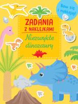 Okładka książki Zadania z naklejkami. Niezwykłe dinozaury