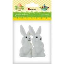 Opakowanie Zając flokowany 32x74x25mm biały 2szt