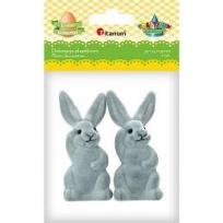 Opakowanie Zając flokowany 32x74x25mm szary 2szt