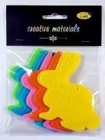 Opakowanie Zajączki z filcu 10cm 10szt mix