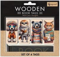 Opakowanie Zakładki drewniane do książki Zwierzaki