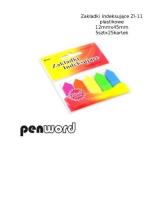 Opakowanie Zakładki indeksujące 12x45mm 5x25szt plastikowe