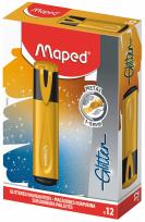 Opakowanie Zakreślacz Glitter Metal złoty (12szt) MAPED