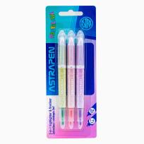 Opakowanie Zakreślacz i cienkopis 2w1 Astrapen pastelowe 3 kolory