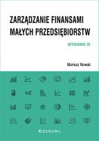 Okładka książki Zarządzanie finansami małych przedsiębiorstw w.3