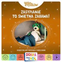 Okładka książki Zasypianie to świetna zabawa! Książeczka aktywizująca z naklejkami