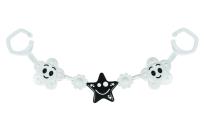 Opakowanie Zawieszka do wózka czarno-biała 2 kwiatki, gwiazda