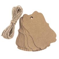 Opakowanie Zawieszki kraft ze sznurkiem szyld vintage 12szt