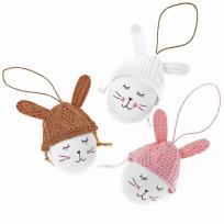 Opakowanie Zawieszki pisanki zajączki 8 cm 3 szt.