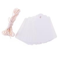 Opakowanie Zawieszki ze sznurkiem szyld 12szt białe