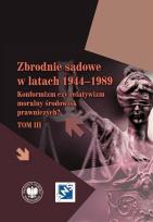 Okładka książki Zbrodnie sądowe w latach 1944-1989