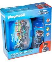 Opakowanie Zestaw bidon + śniadaniówka PL-08 Playmobil policj