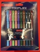 Opakowanie Zestaw długopisów kulkowych Tri Flex 10szt