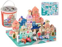 Opakowanie Zestaw drewnianych klocków Miasto 135el