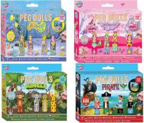 Opakowanie Zestaw drewnianych laleczek do pomalowania mix