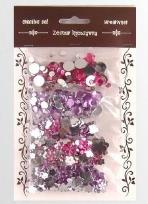 Opakowanie Zestaw kamyczków różowo fioletowych 35g