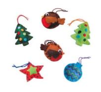 Opakowanie Zestaw kreatywny ozdoby na choinkę z filcu 6szt