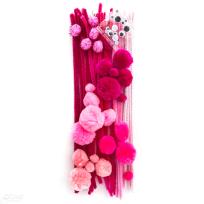 Opakowanie Zestaw kreatywny startowy różowy 80 sztuk