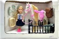 Opakowanie Zestaw lalka 13cm z koniem