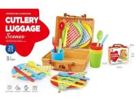 Opakowanie Zestaw naczyń w kiknikowym koszyku 25el