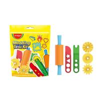 Opakowanie Zestaw narzędzi do ciastoliny KEYROAD, wałek, nożyk, 3 kółka do cięcia, zawieszka, mix kolorów