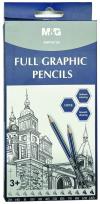 Opakowanie Zestaw ołówków artystycznych 12 sztuk różna twardość MG