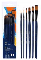 Opakowanie Zestaw pędzli Finenolo miękki nylon 6szt DELI