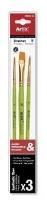 Opakowanie Zestaw pędzli syntetycznych miękkich 3szt