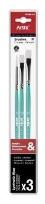 Opakowanie Zestaw pędzli syntetycznych miękkich 3szt