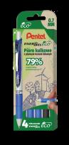 Opakowanie Zestaw piór kulkowych Pentel EnerGel BL77E-ECO 4 szt.