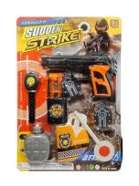 Opakowanie Zestaw policyjny z gumowymi strzałkami i akcesoria