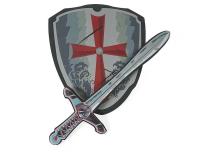 Opakowanie Zestaw rycerski, piankowy, tarcza i miecz 65x33cm