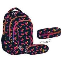 Opakowanie Zestaw Stright Plecak + saszetka Tęczowe ptaki