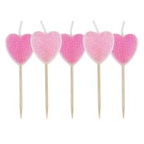Opakowanie Zestaw świeczek walentynkowych na piku 5szt