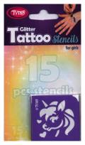 Opakowanie Zestaw szablonów do tatuaży dla dziewcząt 15 sztuk