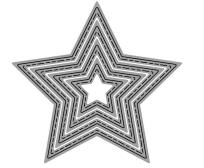 Opakowanie Zestaw wykrojników - Gwiazdy 12cm x 12cm 4szt