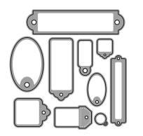 Opakowanie Zestaw wykrojników - Tagi 10szt