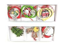 Opakowanie Zestaw zawieszek świątecznych drewniane MIX