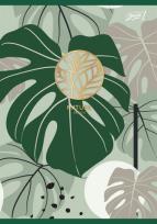 Opakowanie Zeszyt A5 60K krata TROPICAL LEAVES PAKIET 10 SZTUK