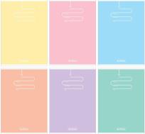 Opakowanie Zeszyt A5 60k linia Herlitz Pastel Color Blocking  pakiet 5 sztuk