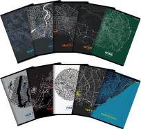 Opakowanie Zeszyt A5/96K kratka Monochrome Mapping (5szt)