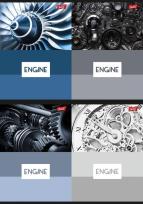 Opakowanie Zeszyt A5 w kratkę 60 kartek Engine 10 sztuk mix