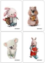 Opakowanie ZESZYT PP FUN A4 32K linia cienka kolorowa 4 sztuki