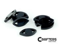 Opakowanie Żetony akryl czarny połysk oko 10szt.