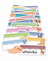 Opakowanie Znaczki do szatni + klej - Zwierzaczki 01 30szt