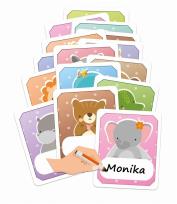 Opakowanie Znaczki do szatni + klej - Zwierzaczki 03 30szt