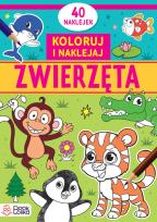 Okładka książki Zwierzęta. Koloruję i naklejam