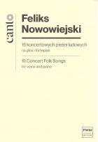 Okładka książki 16 koncertowych pieśni ludowych