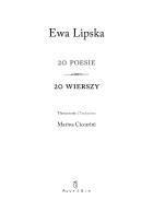 Okładka książki 20 poesie. 20 wierszy